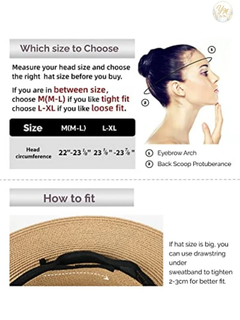 Wide Brim Straw Fedora Sun Hat for Summer Beach Travel with Chin Strap